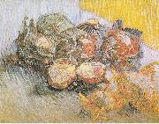 Vincent Van Gogh Still life with red cabbage and onions painting